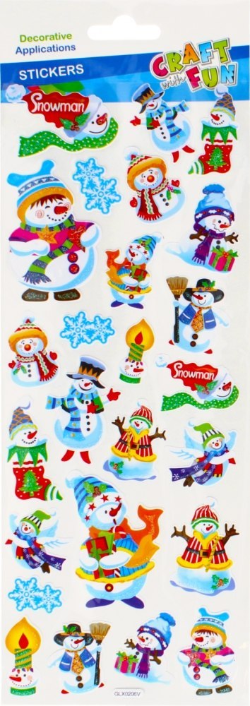 ADHESIVOS NAVIDAD MUÑECOS DE NIEVE CRAFT CON DIVERSIÓN 438612